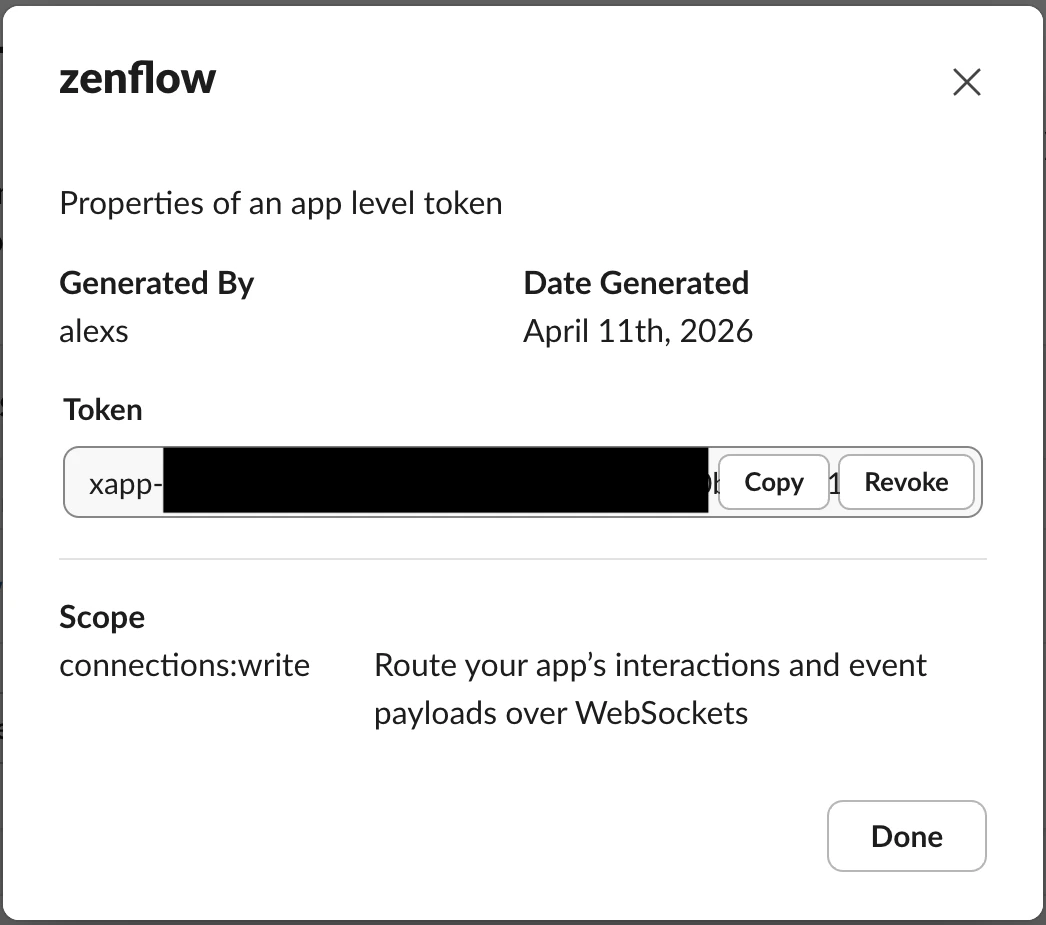 generated app level token