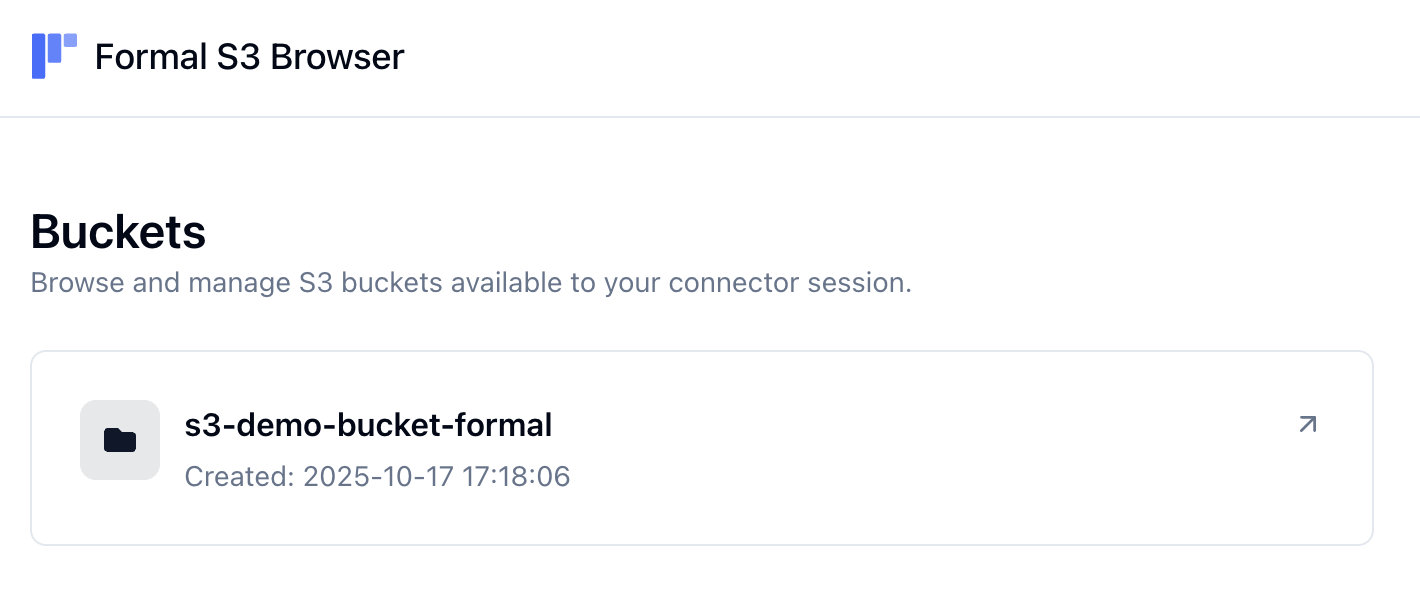 S3 Browser Buckets View