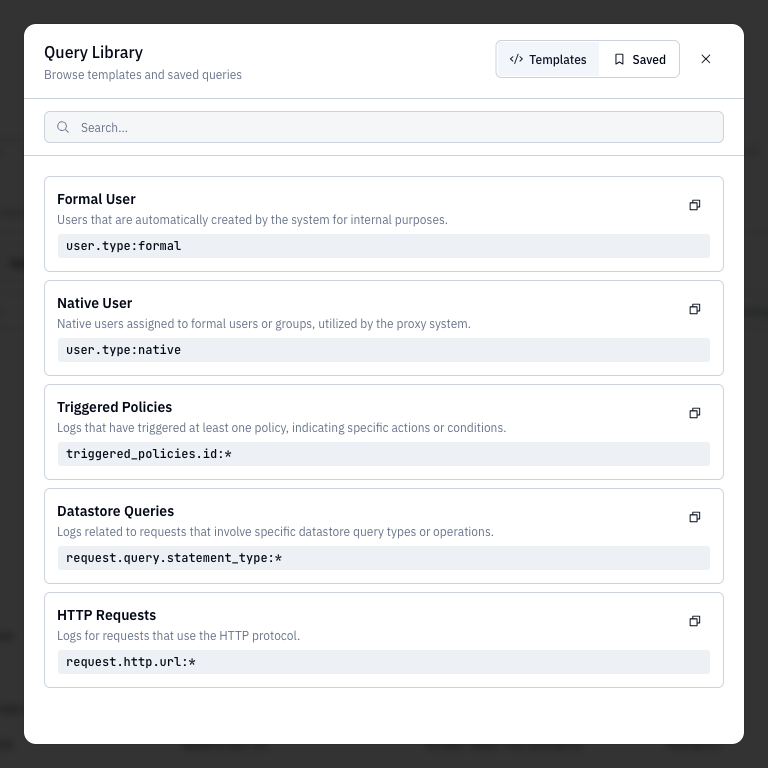 Query actions