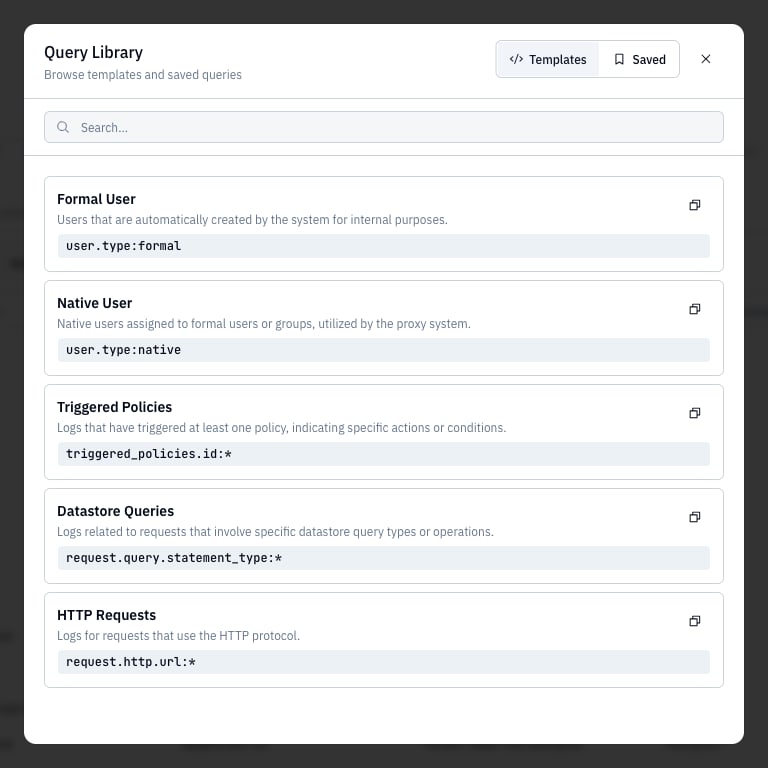Query actions