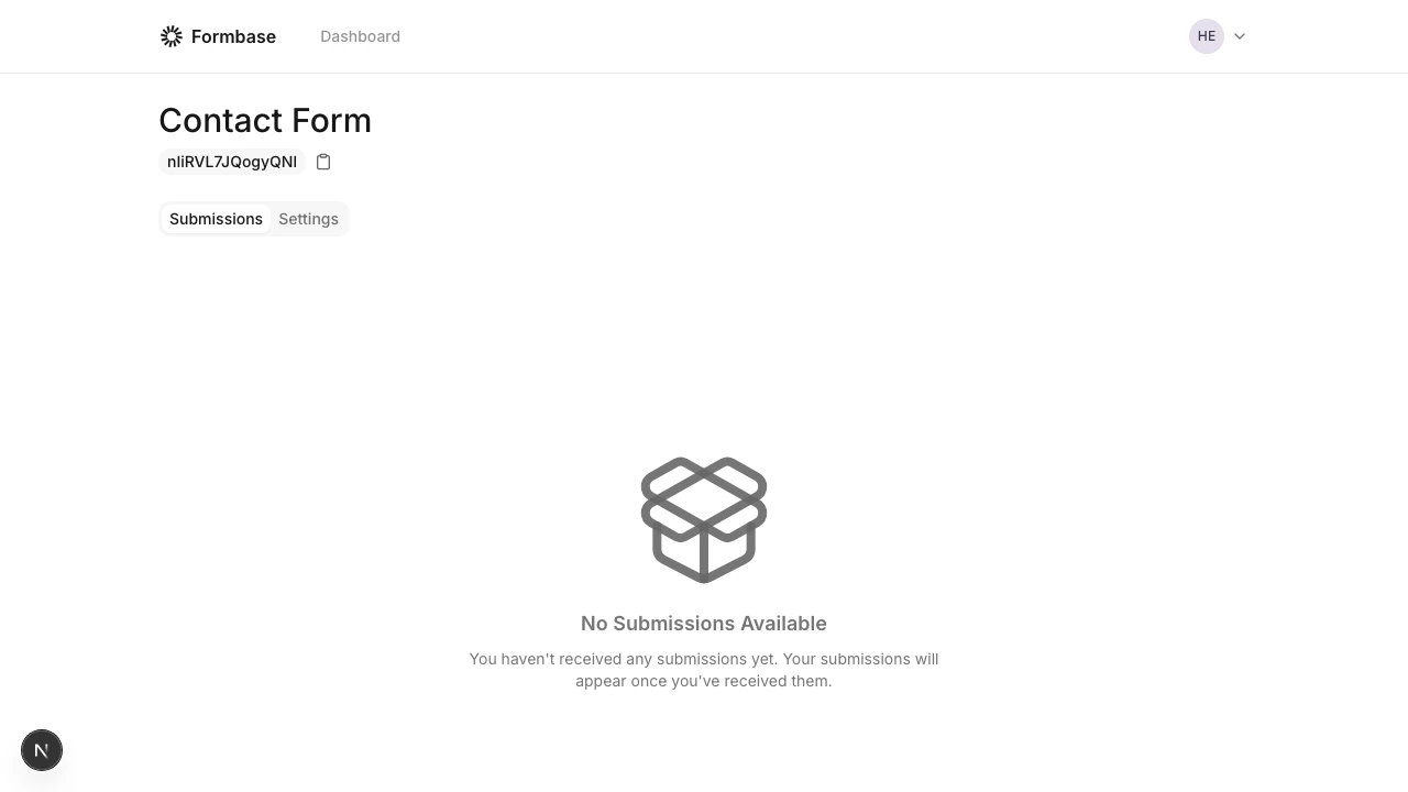 Form endpoint URL display