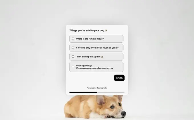 Dog-themed survey example