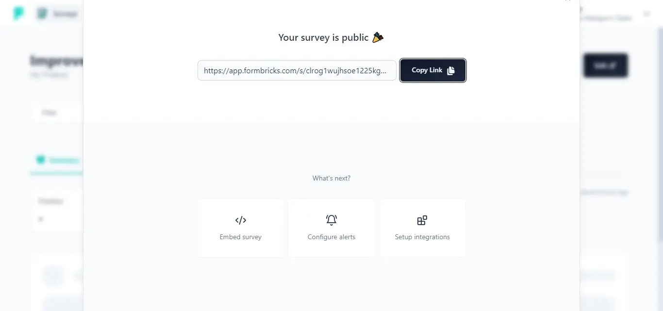 Embed newsletter survey