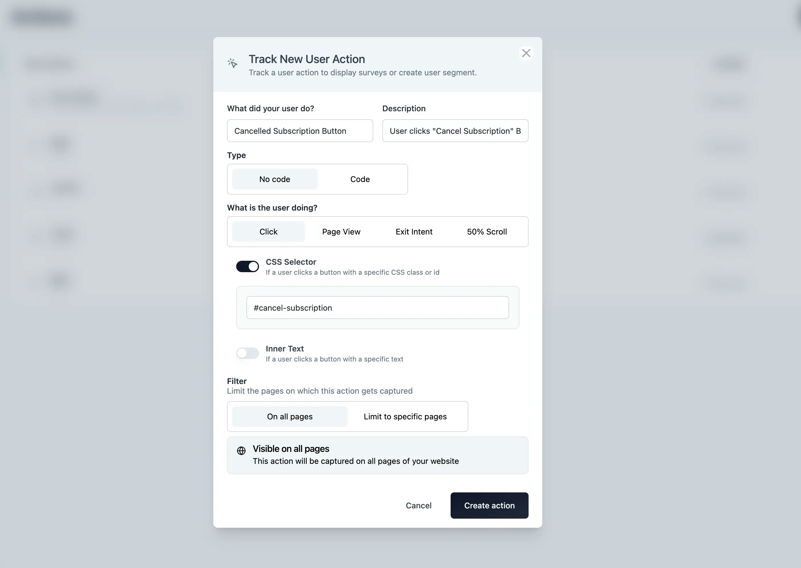 Set the trigger by CSS Selector