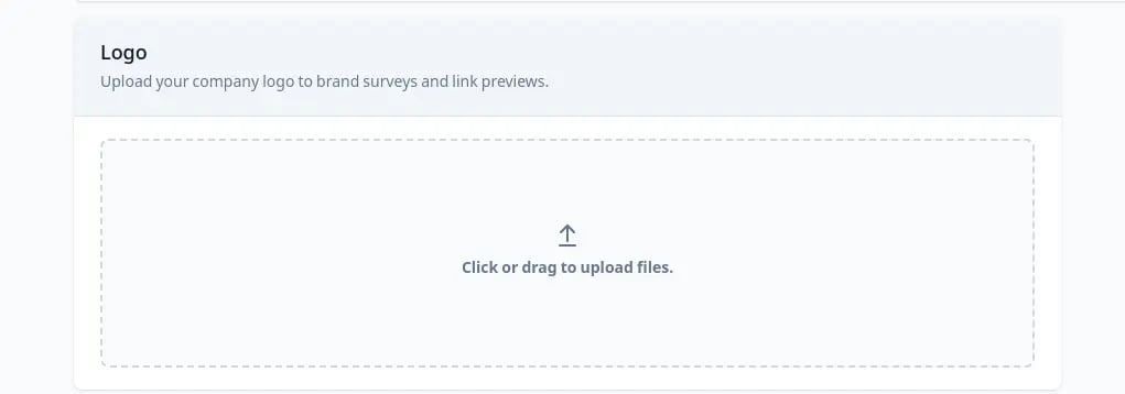 Logo upload box