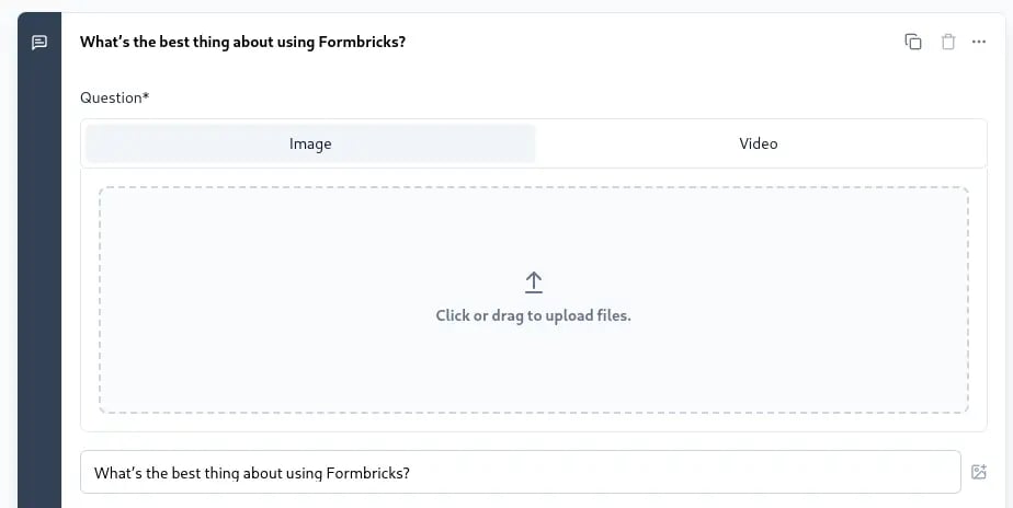 Overview of adding image to question