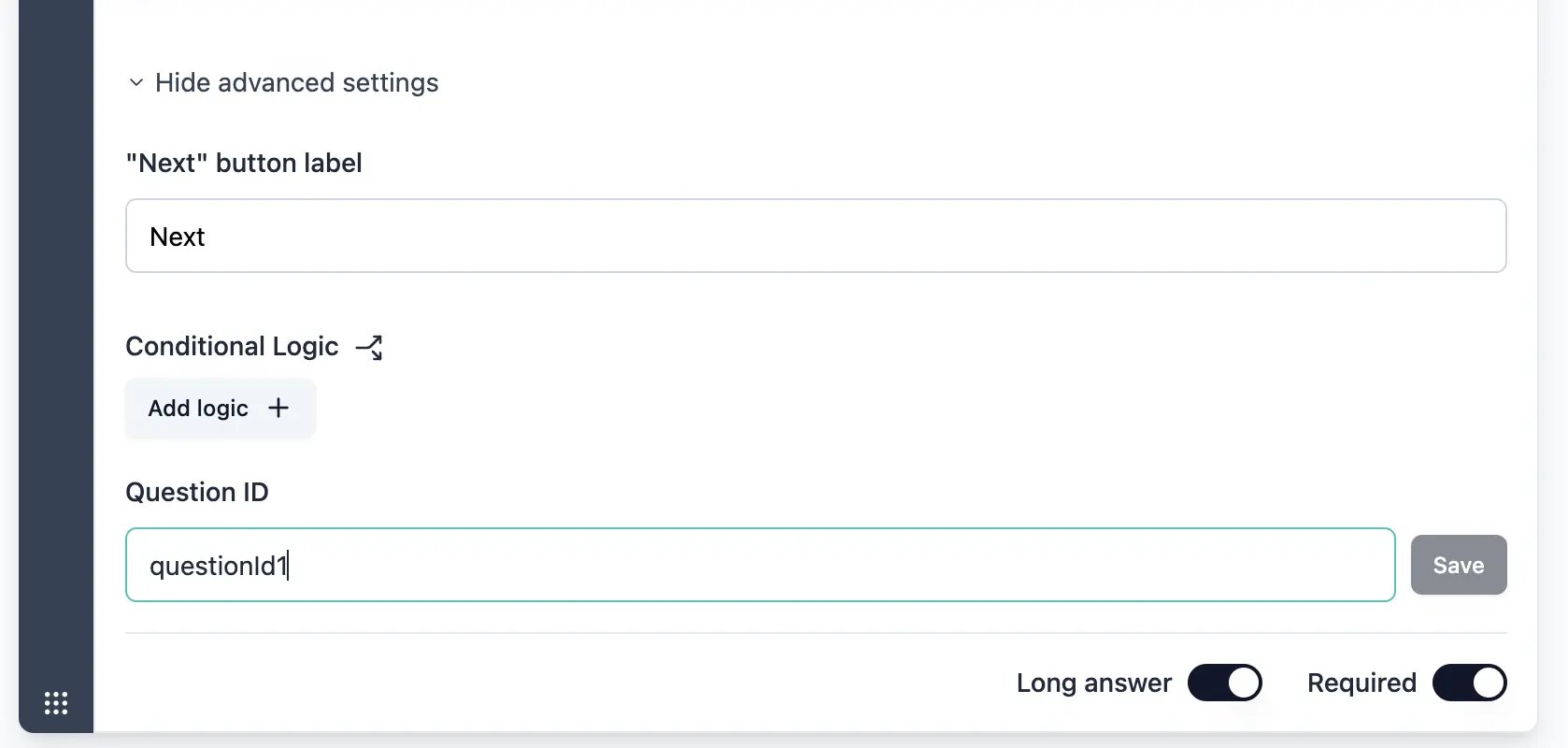 Update Question ID