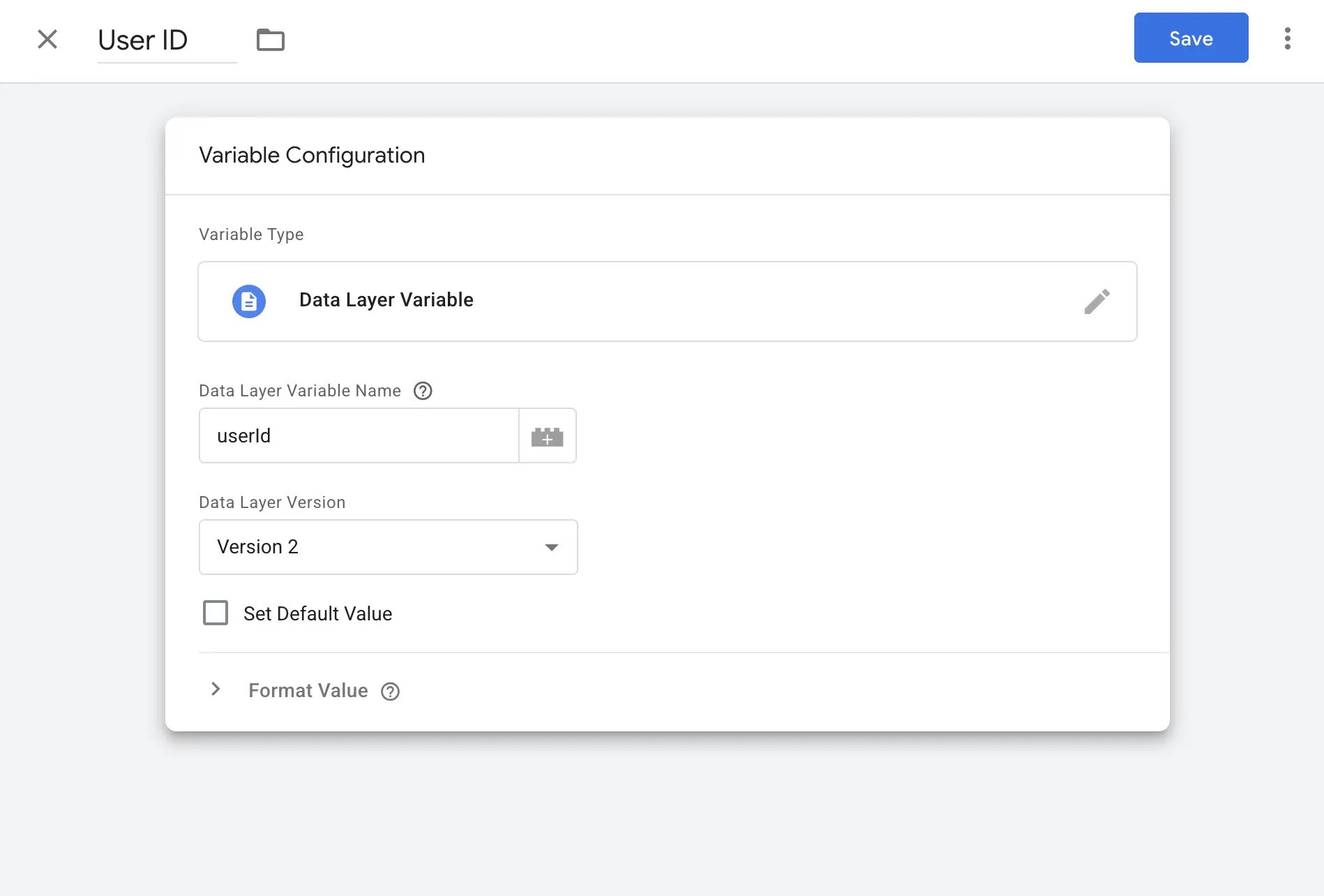Create a variable