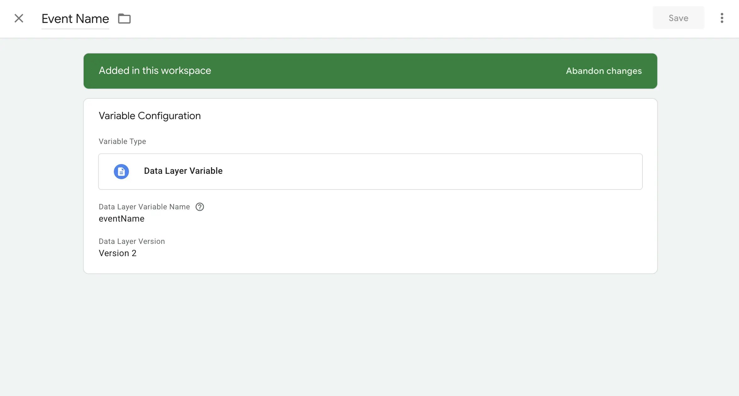 Create Event Variable