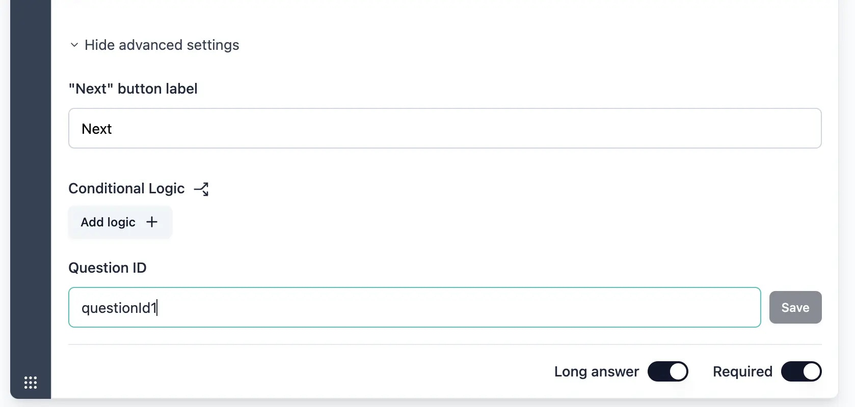 Update Question ID