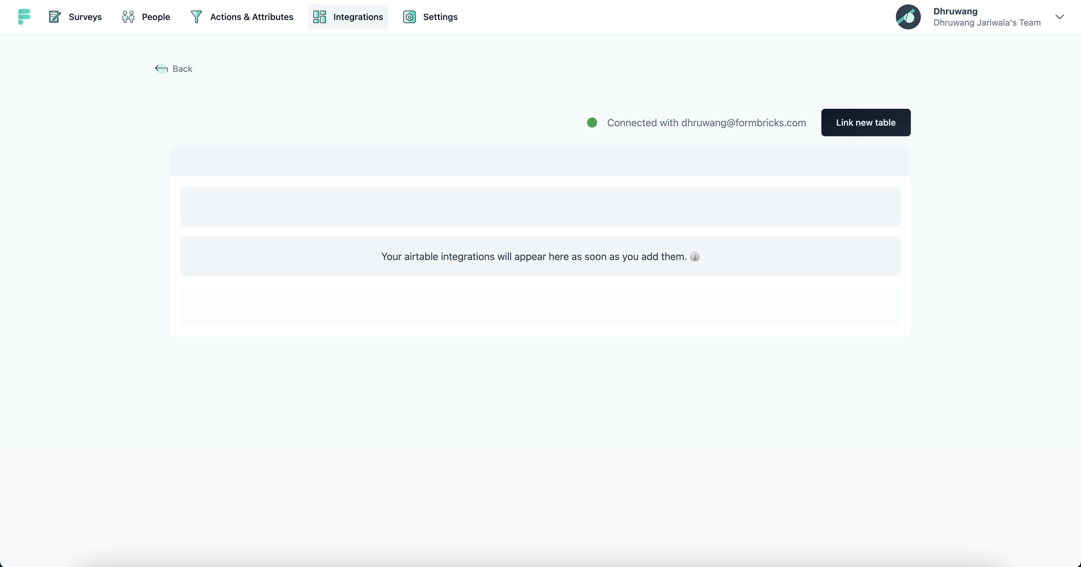 Formbricks is now connected with Google