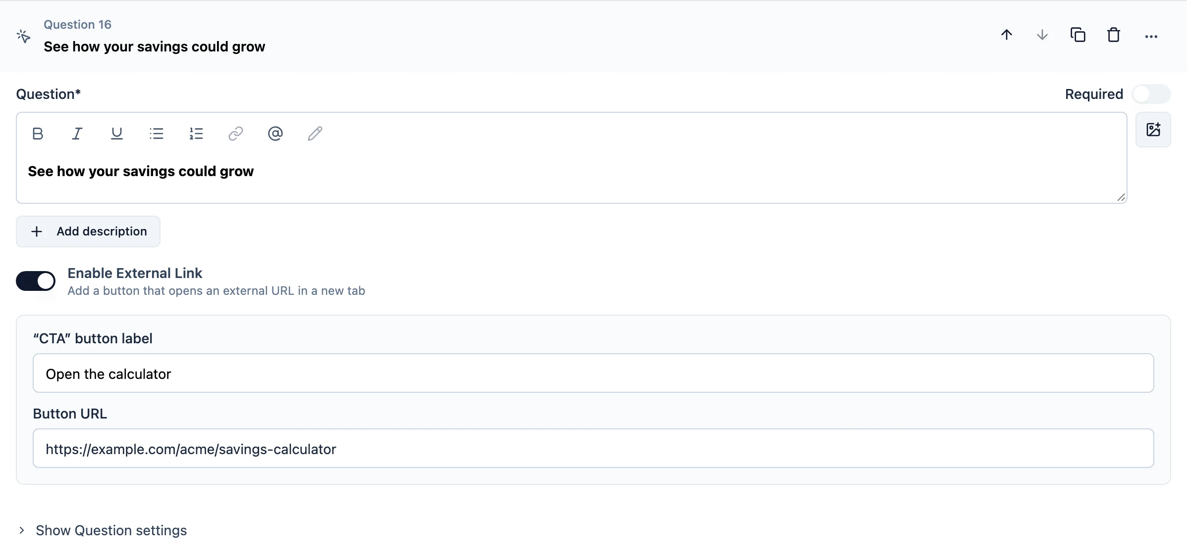 Overview of Statement question type