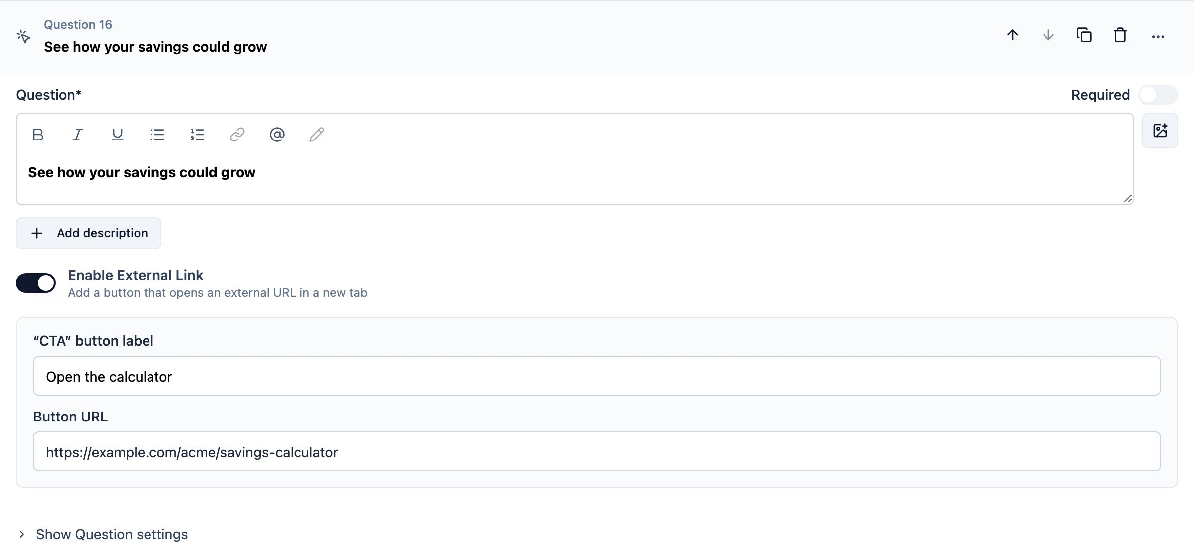 Overview of Statement question type