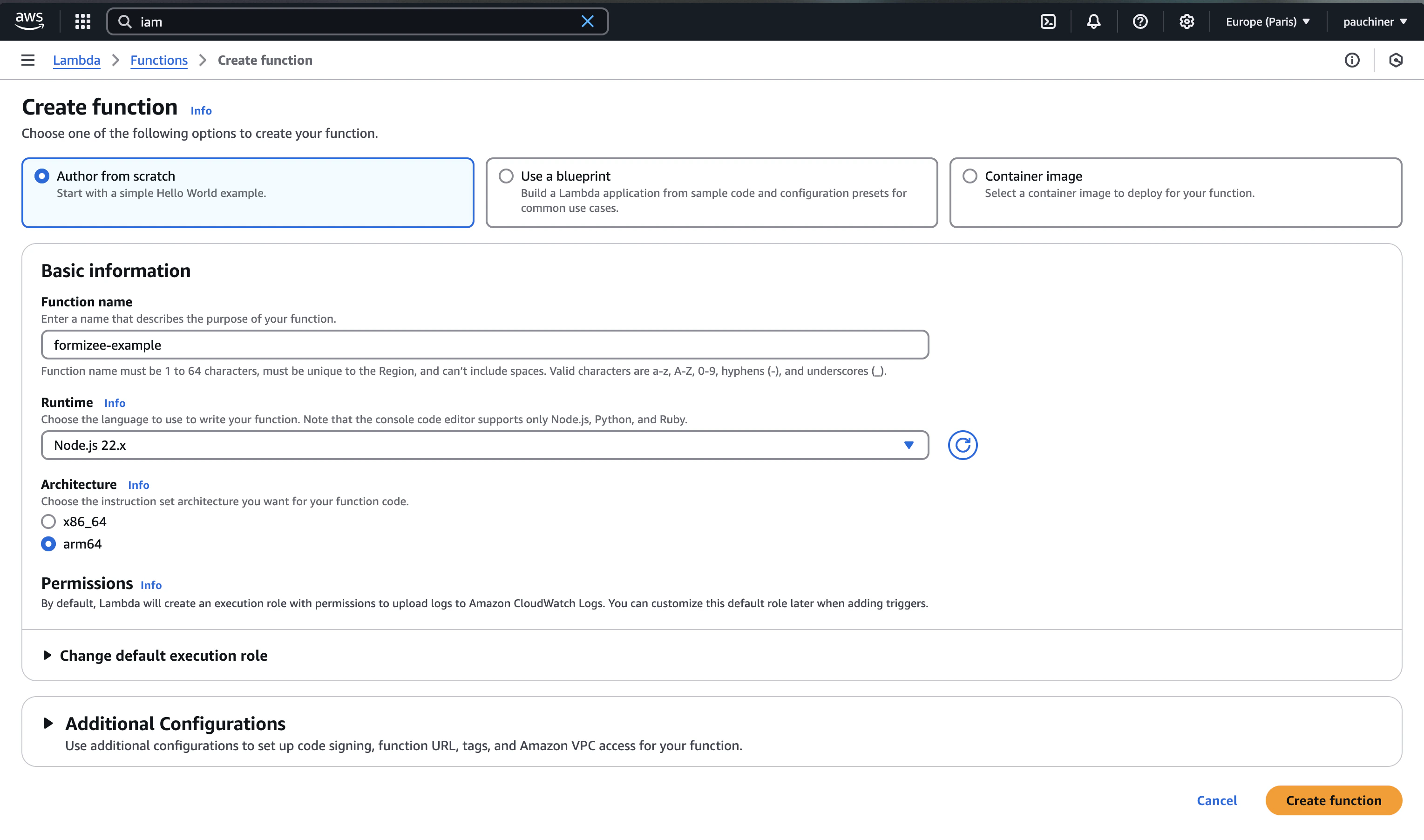 AWS Dashboard