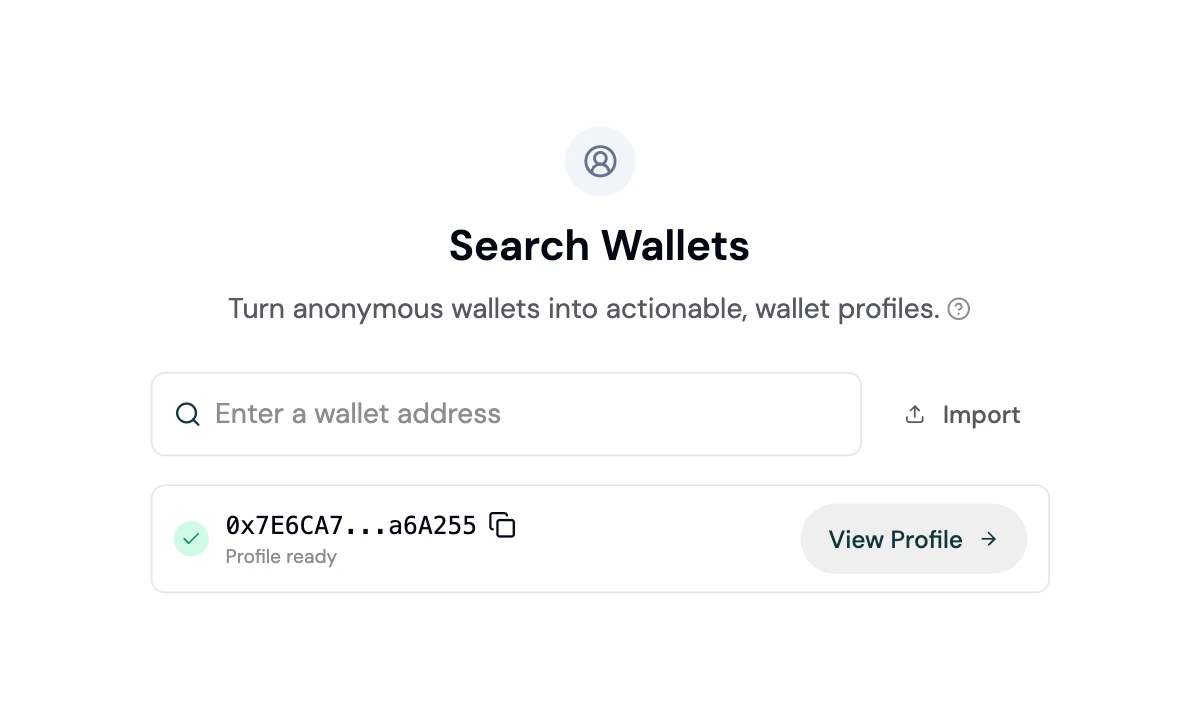 Wallet search