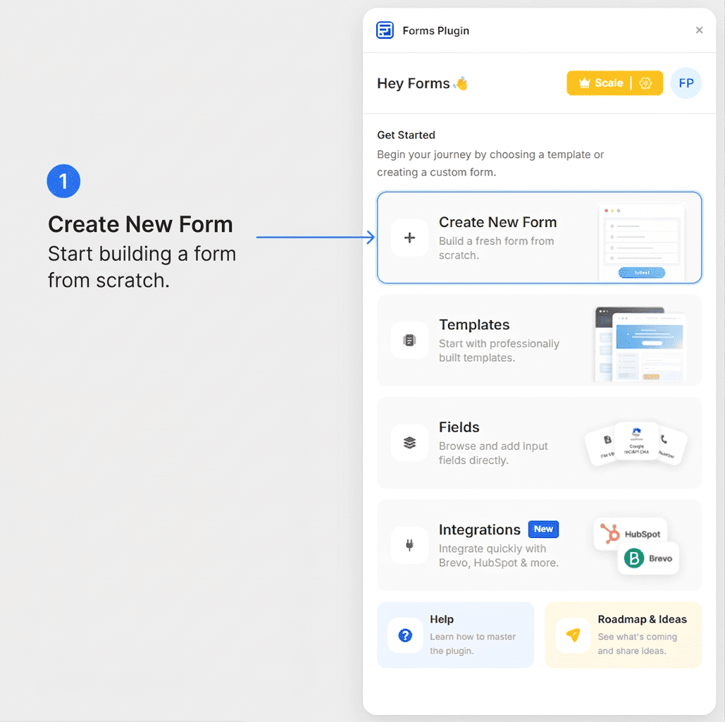 Create a New Form - Forms Plugin
