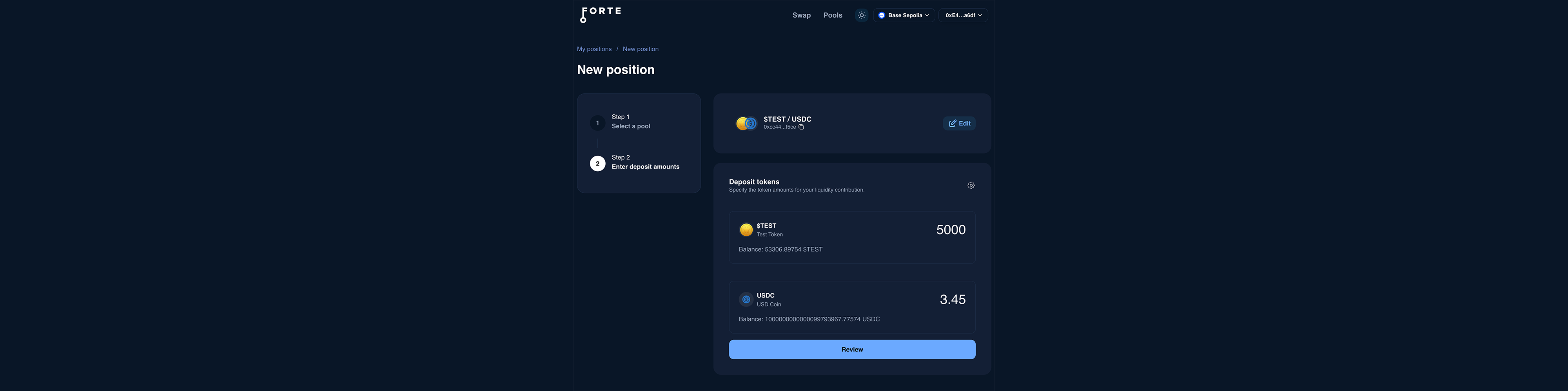 add liquidity ui screenshot