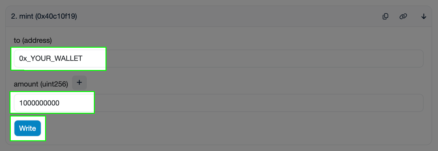 mint function screenshot