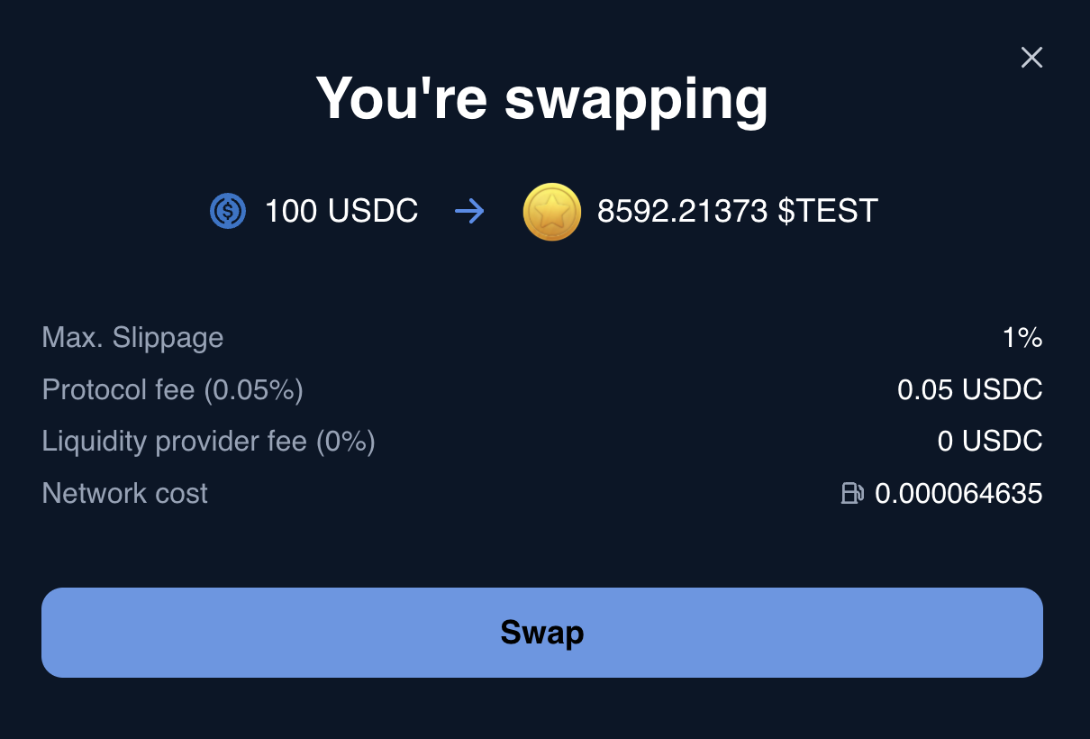 swap ui modal details screenshot