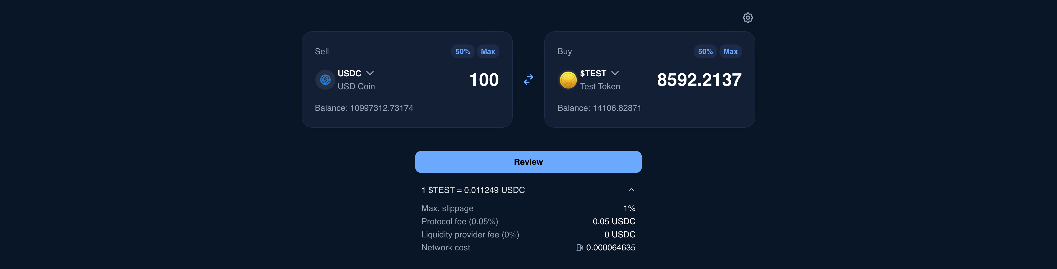 swap ui modal screenshot
