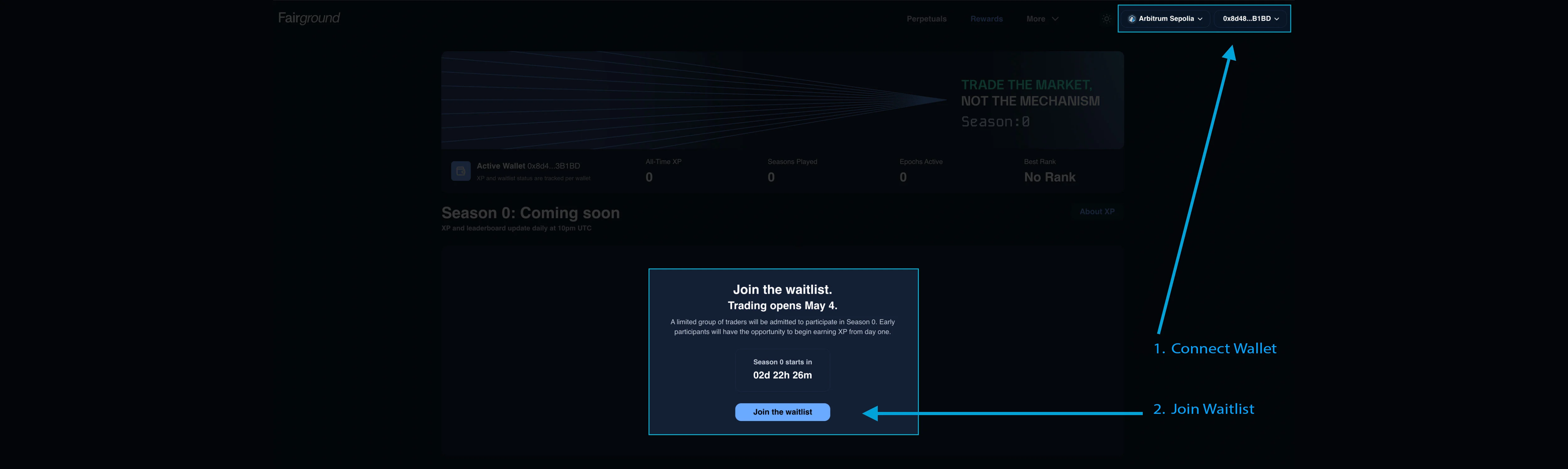 screenshot of waitlist
