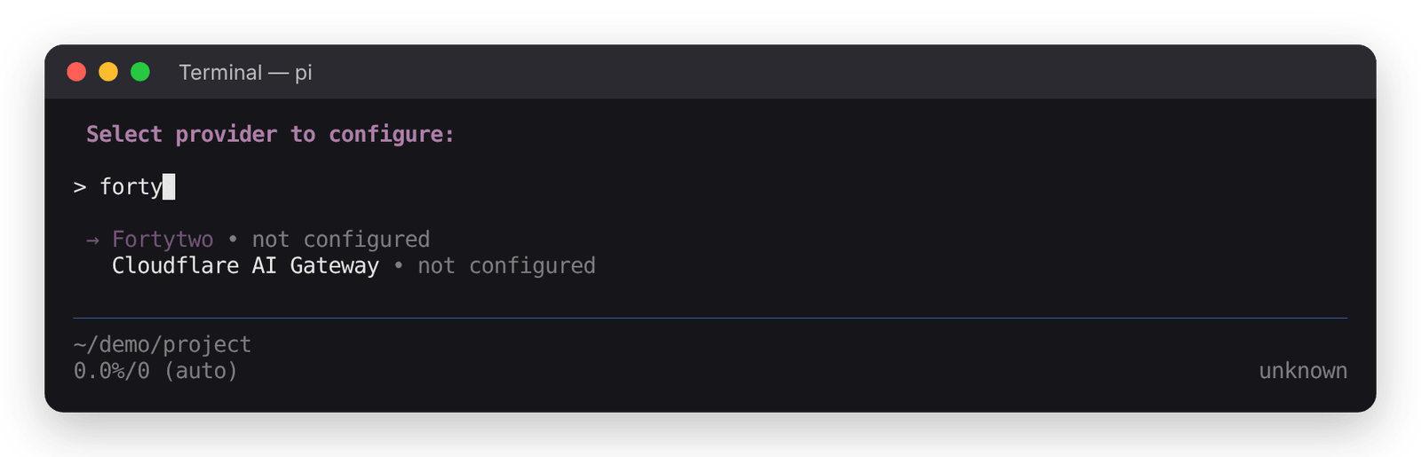 pi: Fortytwo in the provider list of /login