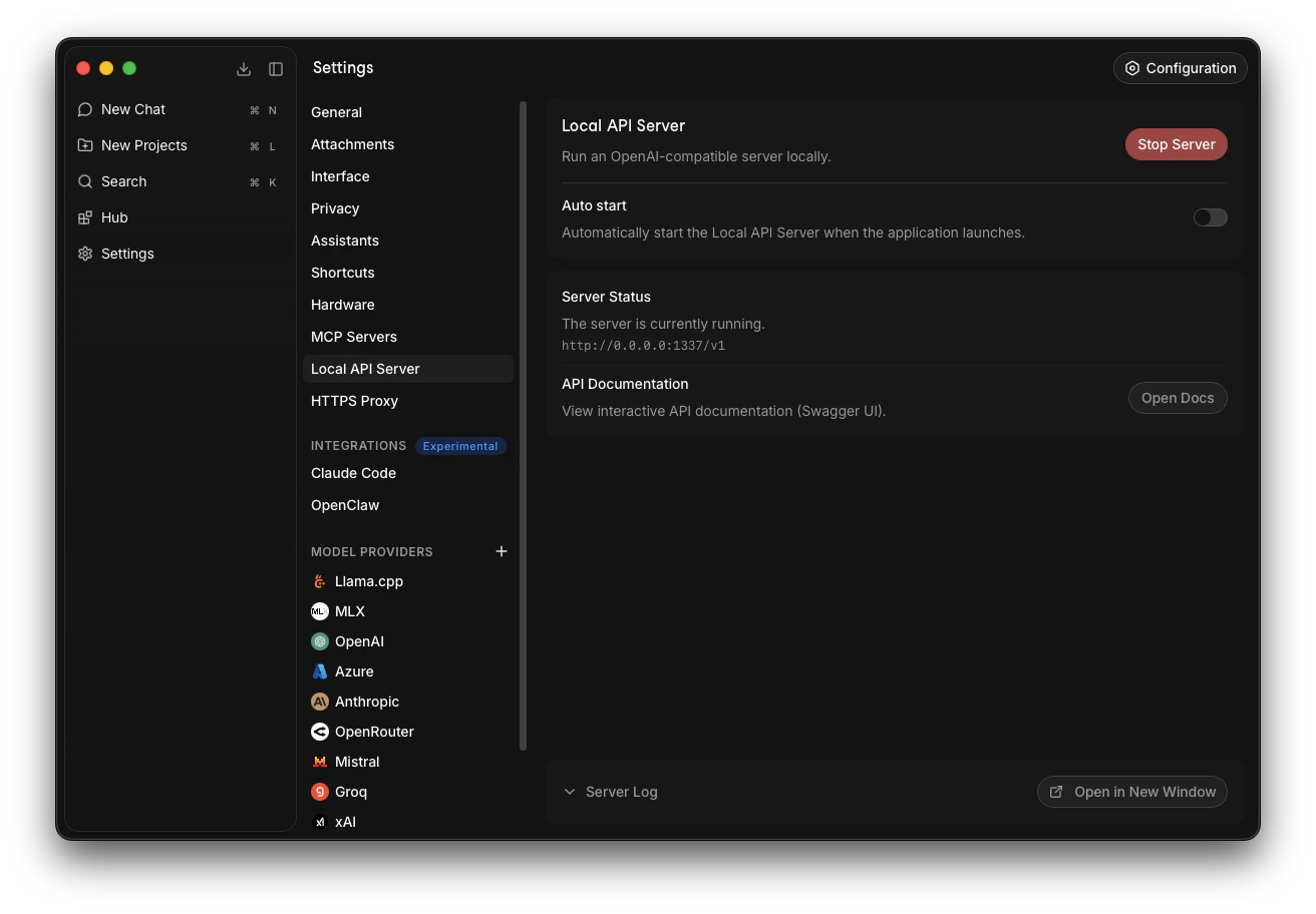 Jan: Starting the server