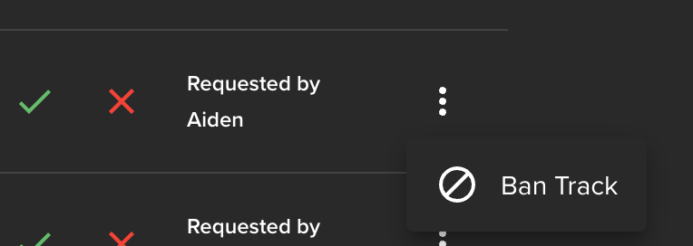 Example showing how to ban a track in the moderation queue
