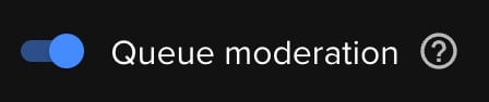 Example of an enabled moderation queue