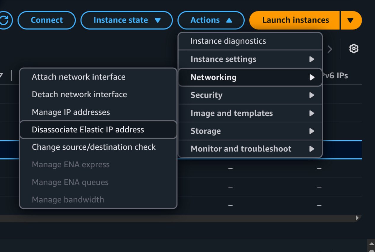 AWS instance menu option to change source/destination check