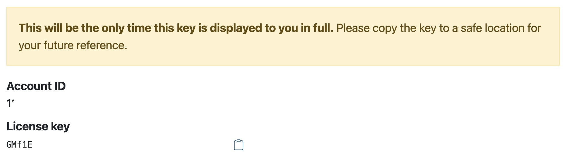 The key got created successfully