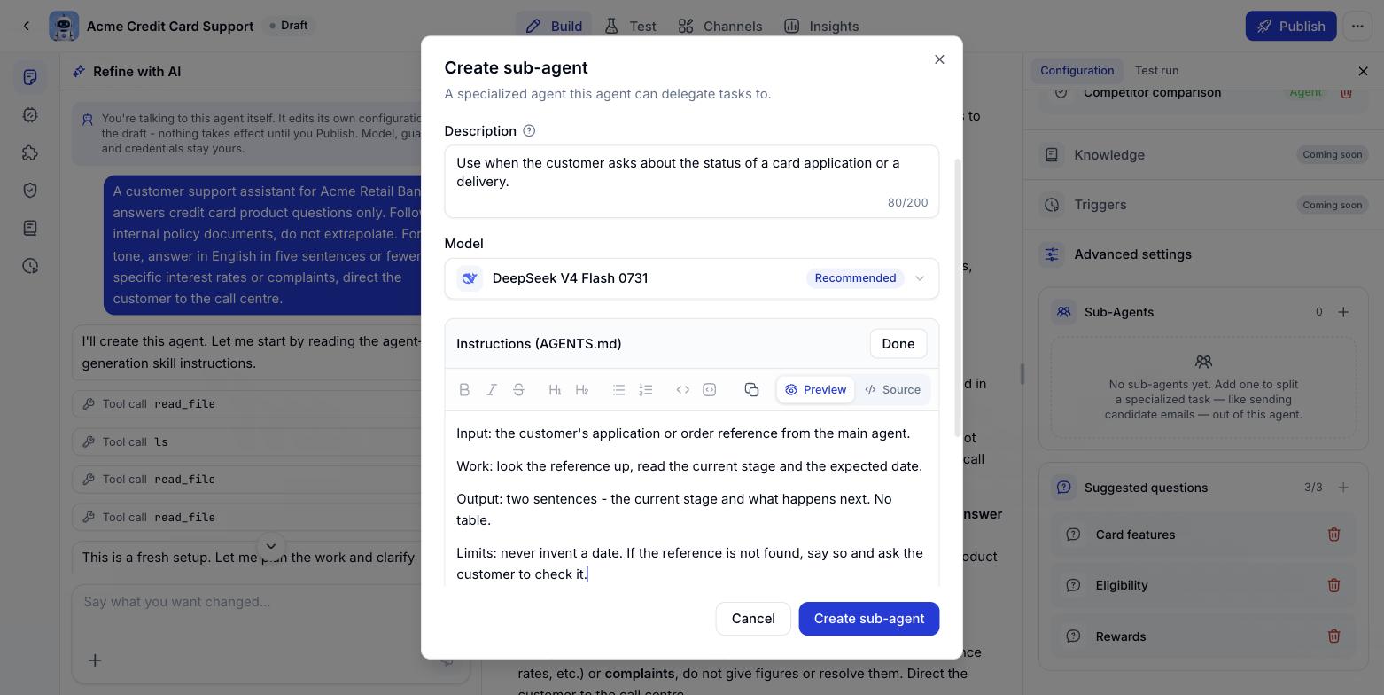 Instructions AGENTS.md editor