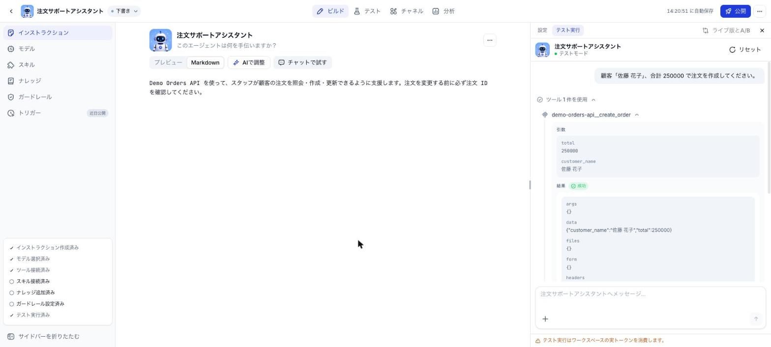 create_order 呼び出しの引数と結果