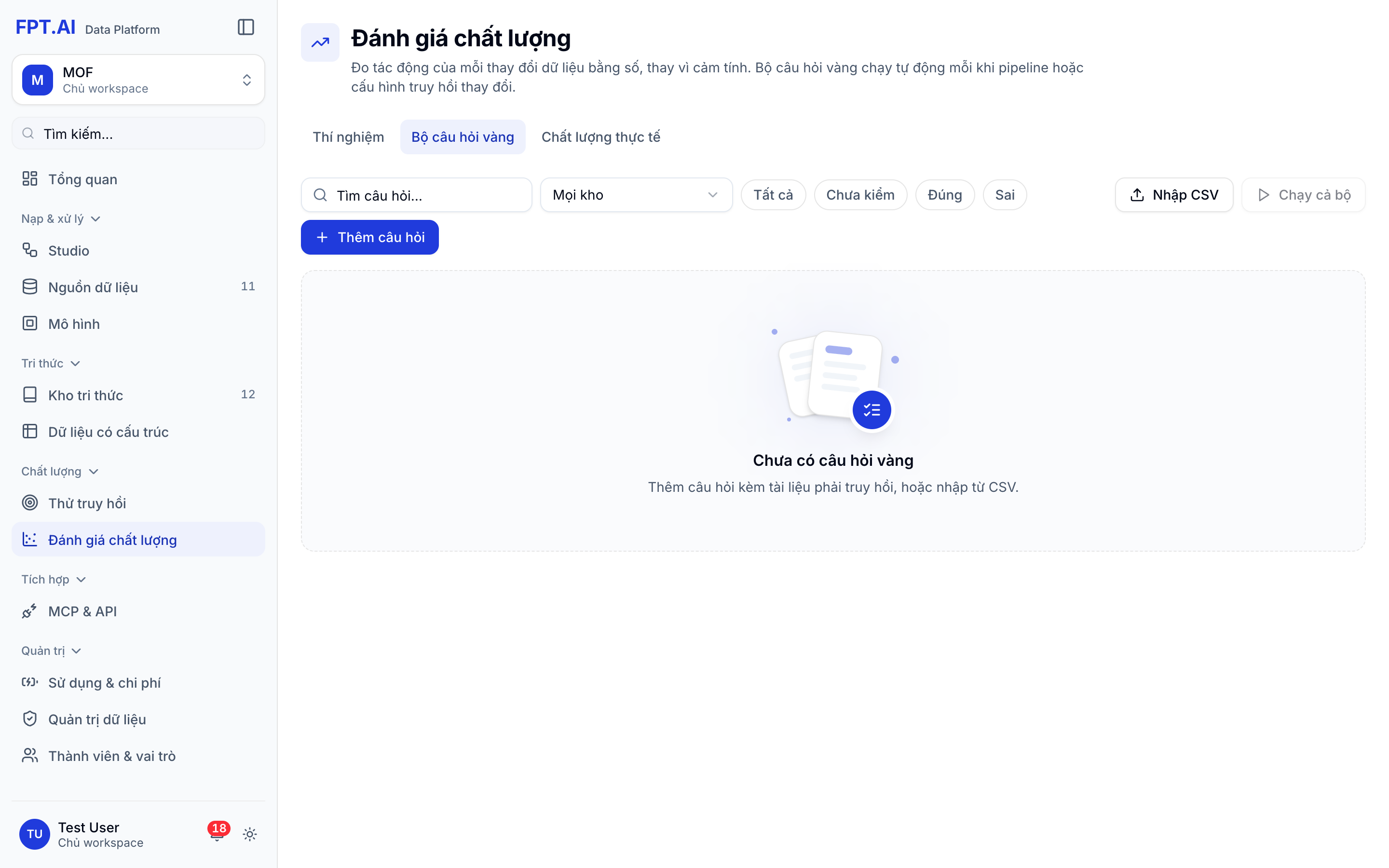 Tab Bộ câu hỏi vàng
