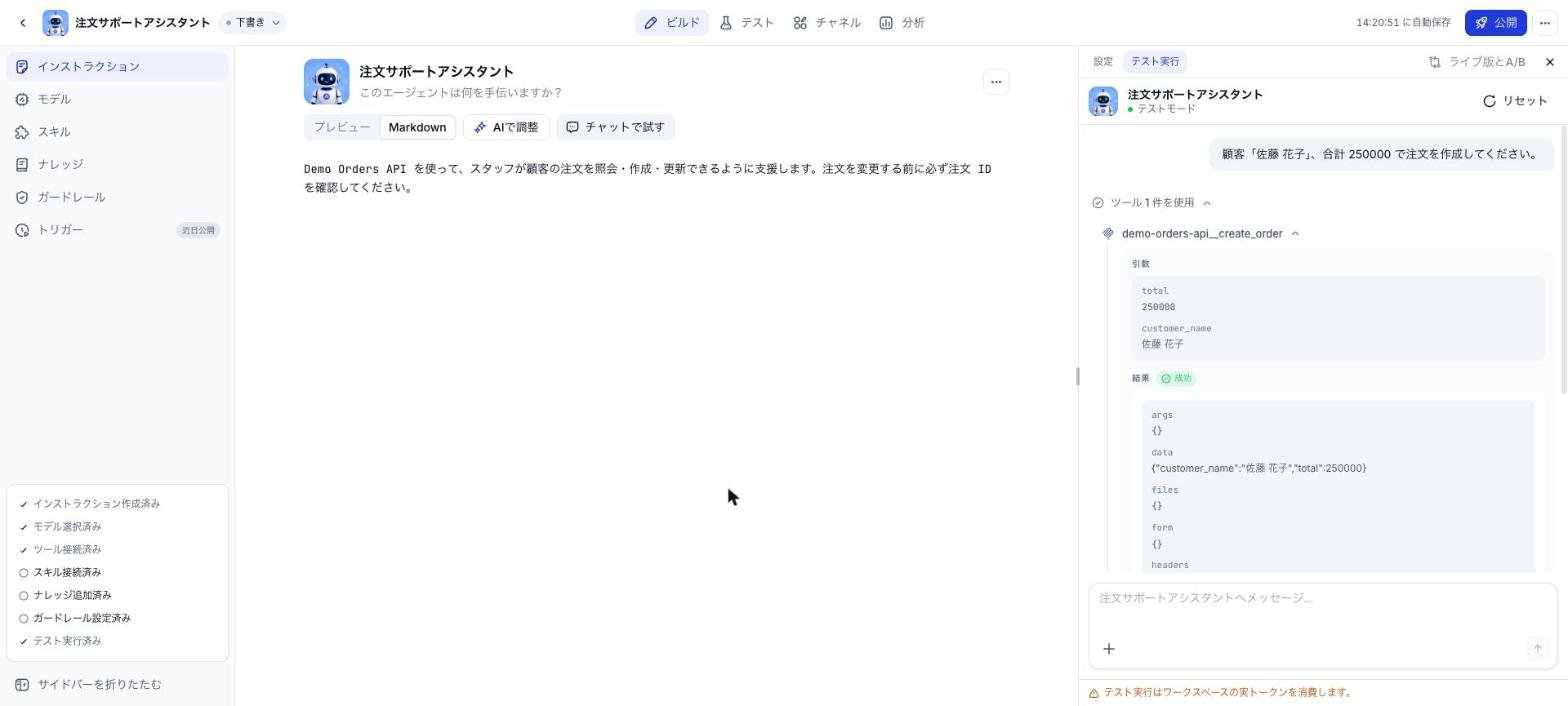 create_order 呼び出しの引数と結果