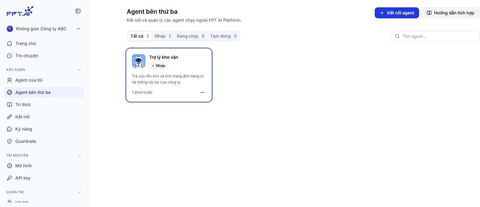 Danh sách Agent bên thứ ba
