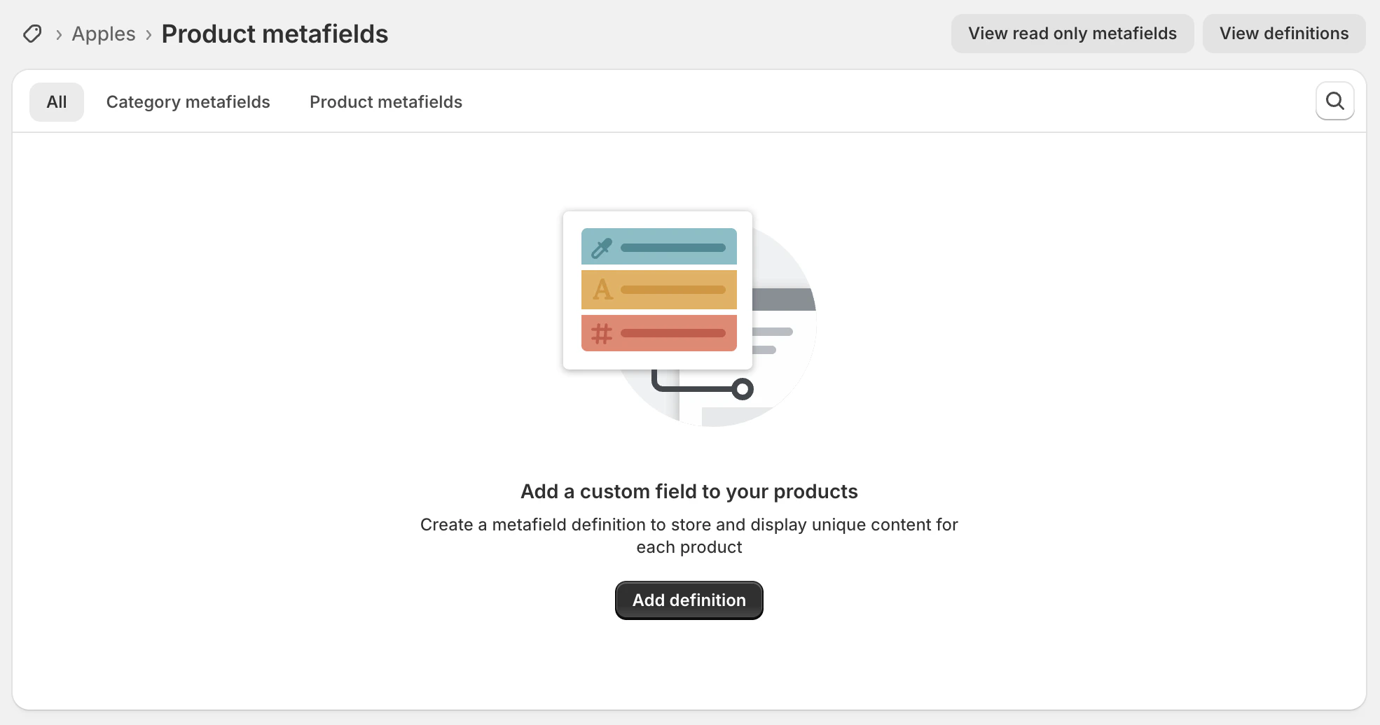 Add a custom field to your products