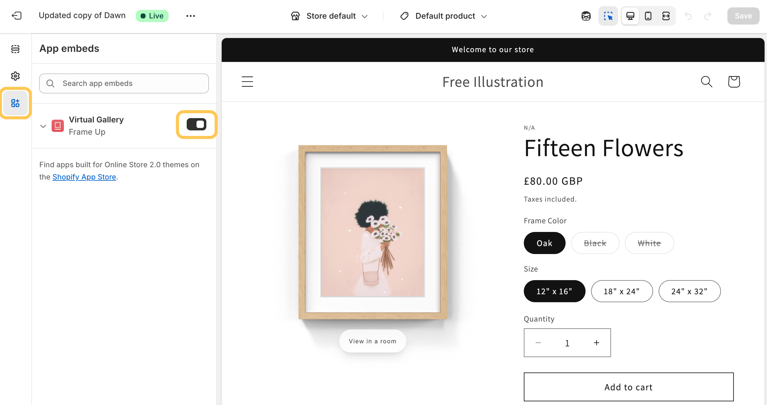 Artwork presentation