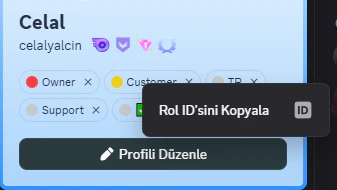 Discord Rol ID'si Kopyalama Görseli