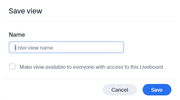 Save view modal screenshot 2