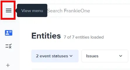 The menu icon.