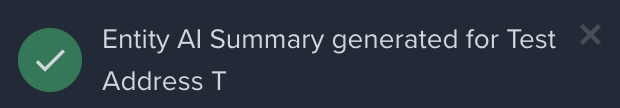 Entity Summary Generated