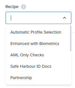 Select Recipe Screenshot