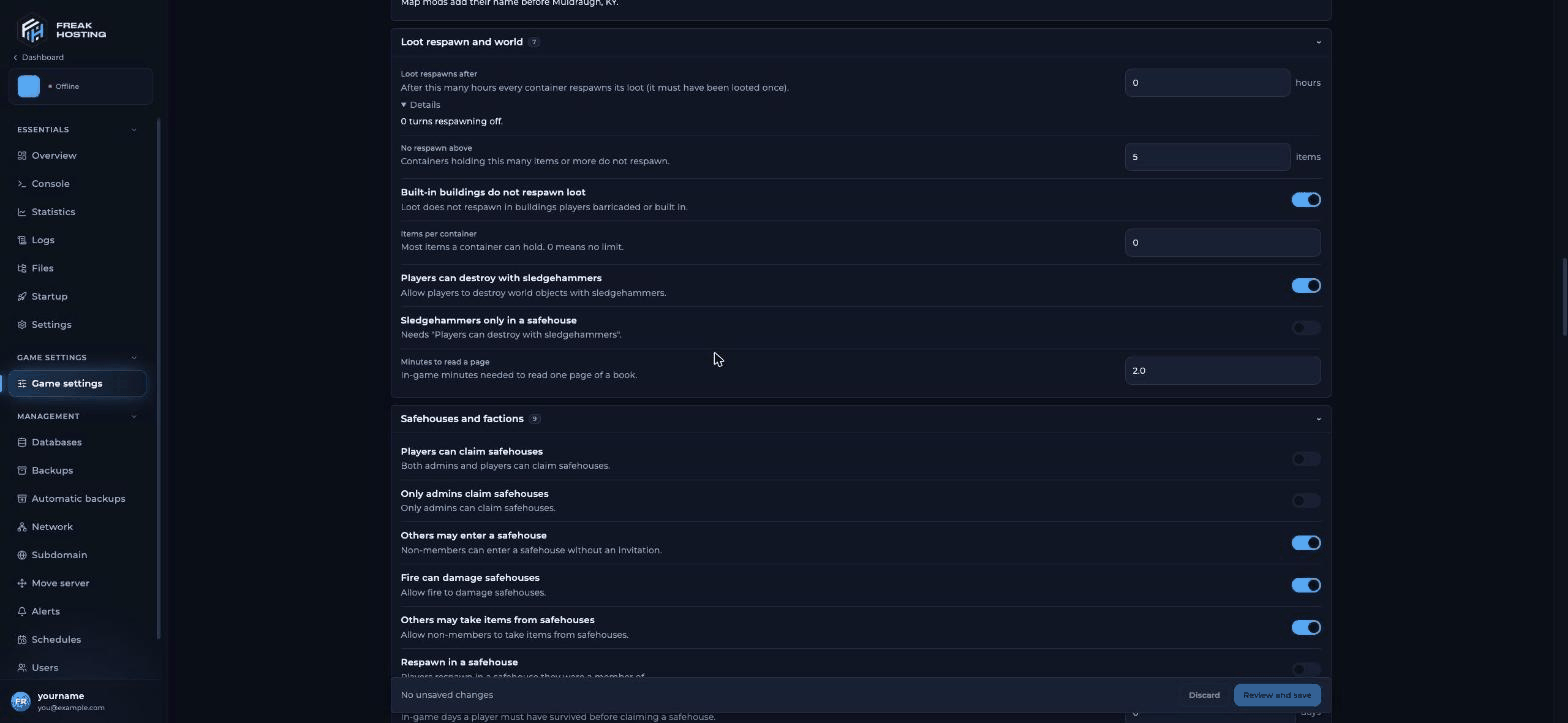 Minutes to read a page reading speed setting in the Project Zomboid Game settings page