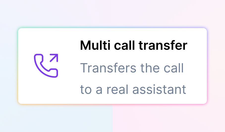 Multi number call transfer Multi number call transfer interface