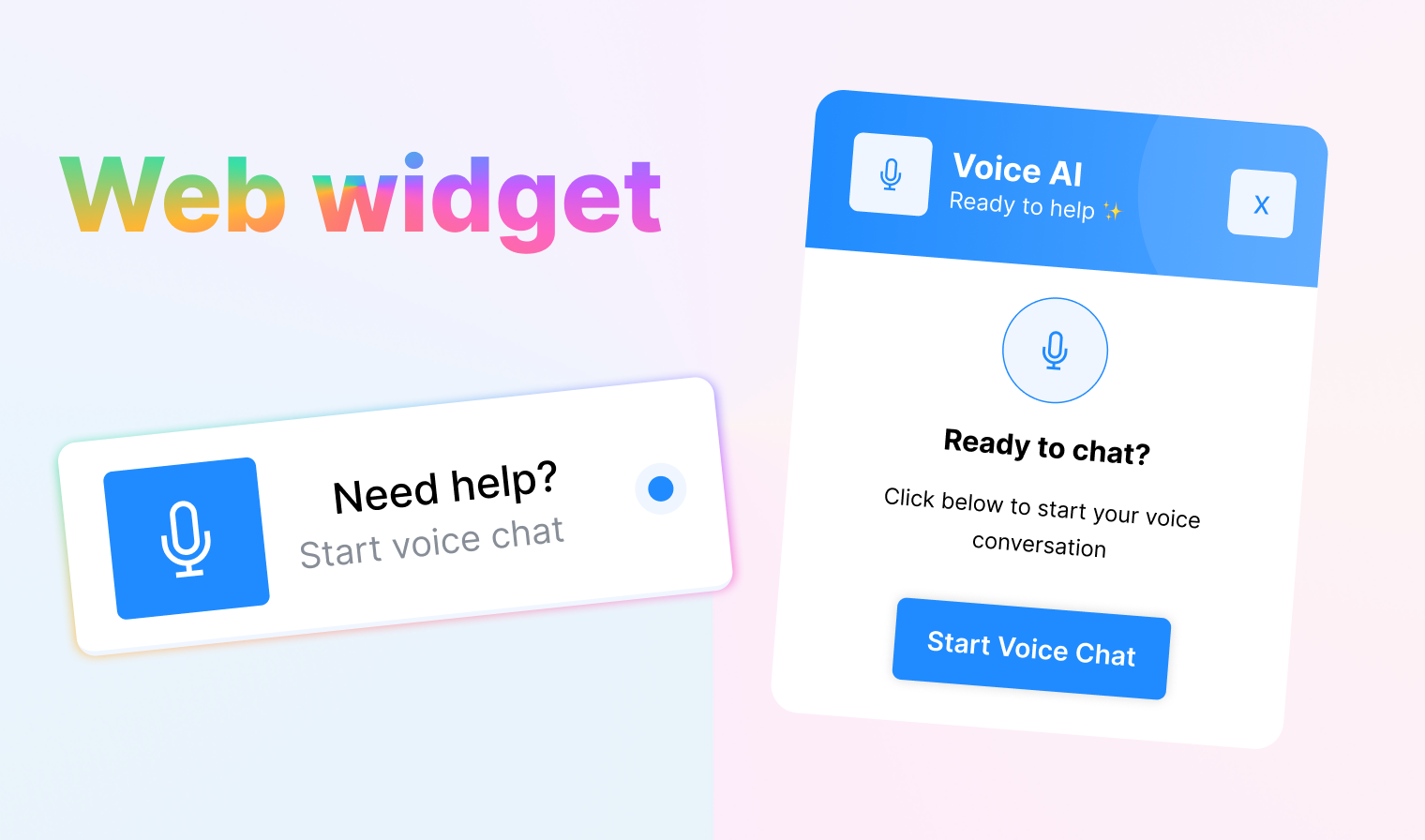 Voice AI Web Widget Web widget customization interface