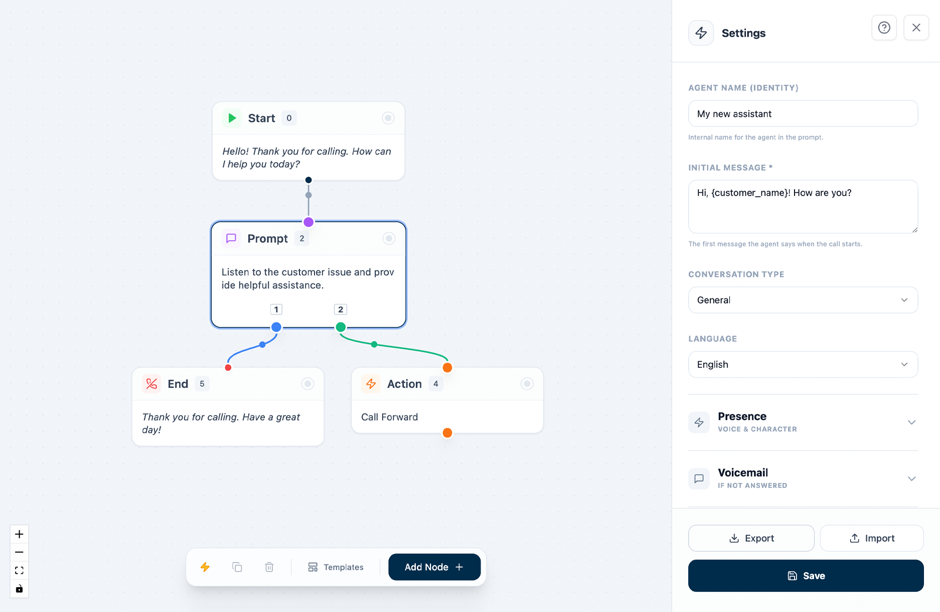 Flow Builder Interface