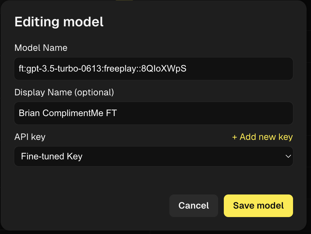 Model Management - Freeplay Introduction