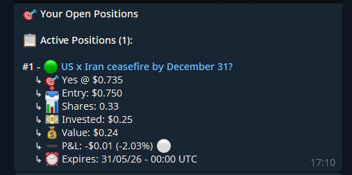 Positions from Telegram