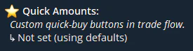 Quick Buy Settings from Telegram
